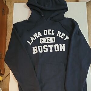 Mana Del RAY 2024 Navy Blue Hoodie with White Print AND backing Fentway Faithful